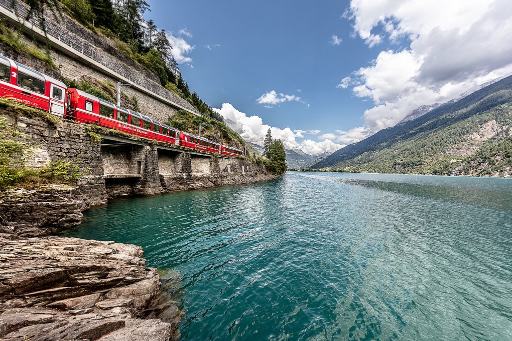 Bernina Express Glass Train